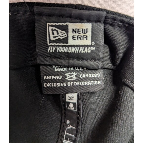 New Era NHL Anaheim Ducks Black Fitted Hat Cap Size 8 59Fifty New No Tags Gift - Picture 9 of 10